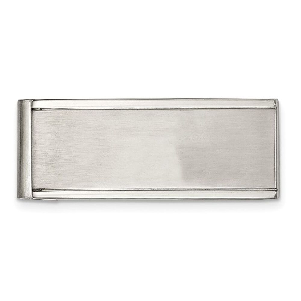 Men's Stainless Steel Grooved Edge Money Clip
